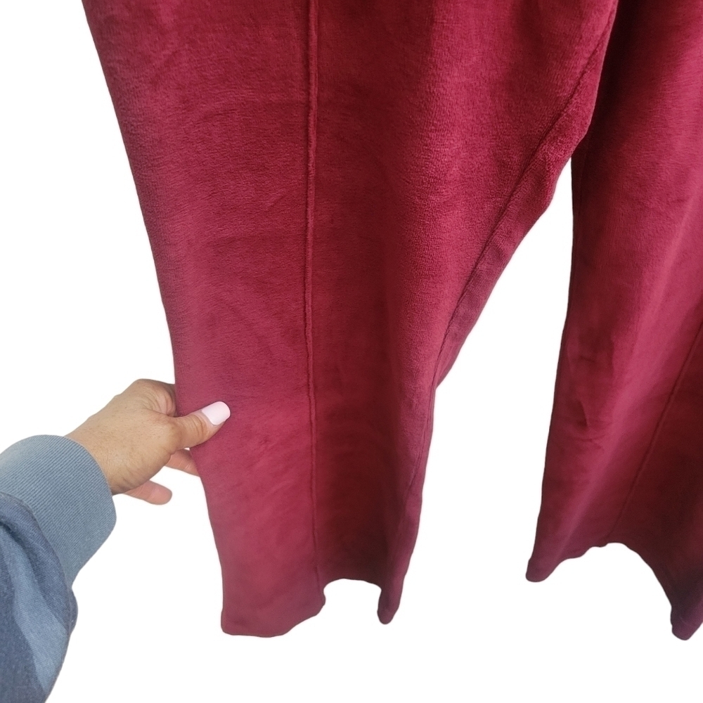 RE/DONE Burgundy Velour Flare Lunge Pants Size Small@❗SALE❗ - Picture 10 of 12
